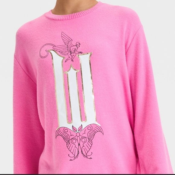 WICKED X GIRLS SOFT SWEATER - PINK SIZE XS (NEW WITH TAGS) - Picture 2 of 5